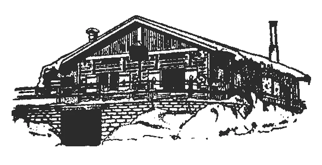 Illustrazione di Baita Piè Tofana vista dall'esterno.